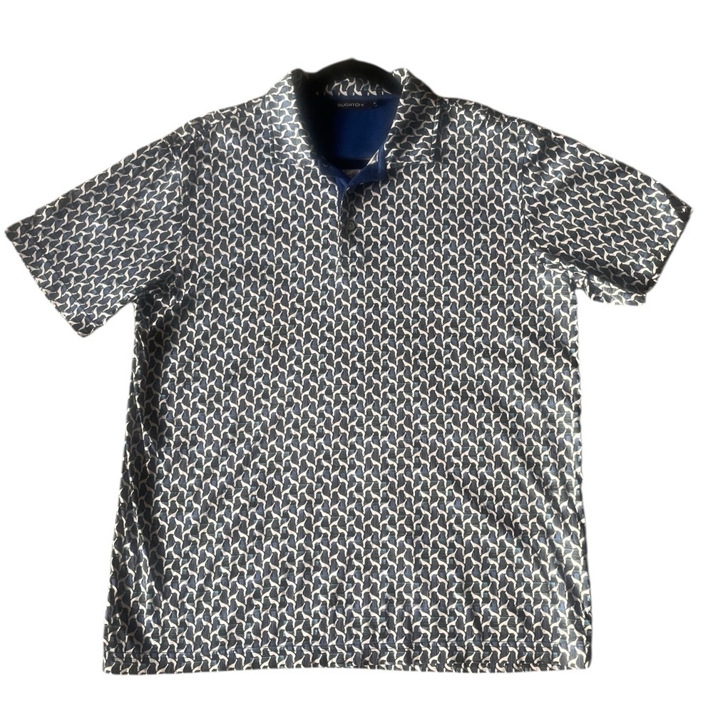 Bugatchi Victor Bird Print OoohCotton® Polo Shirt Size Large